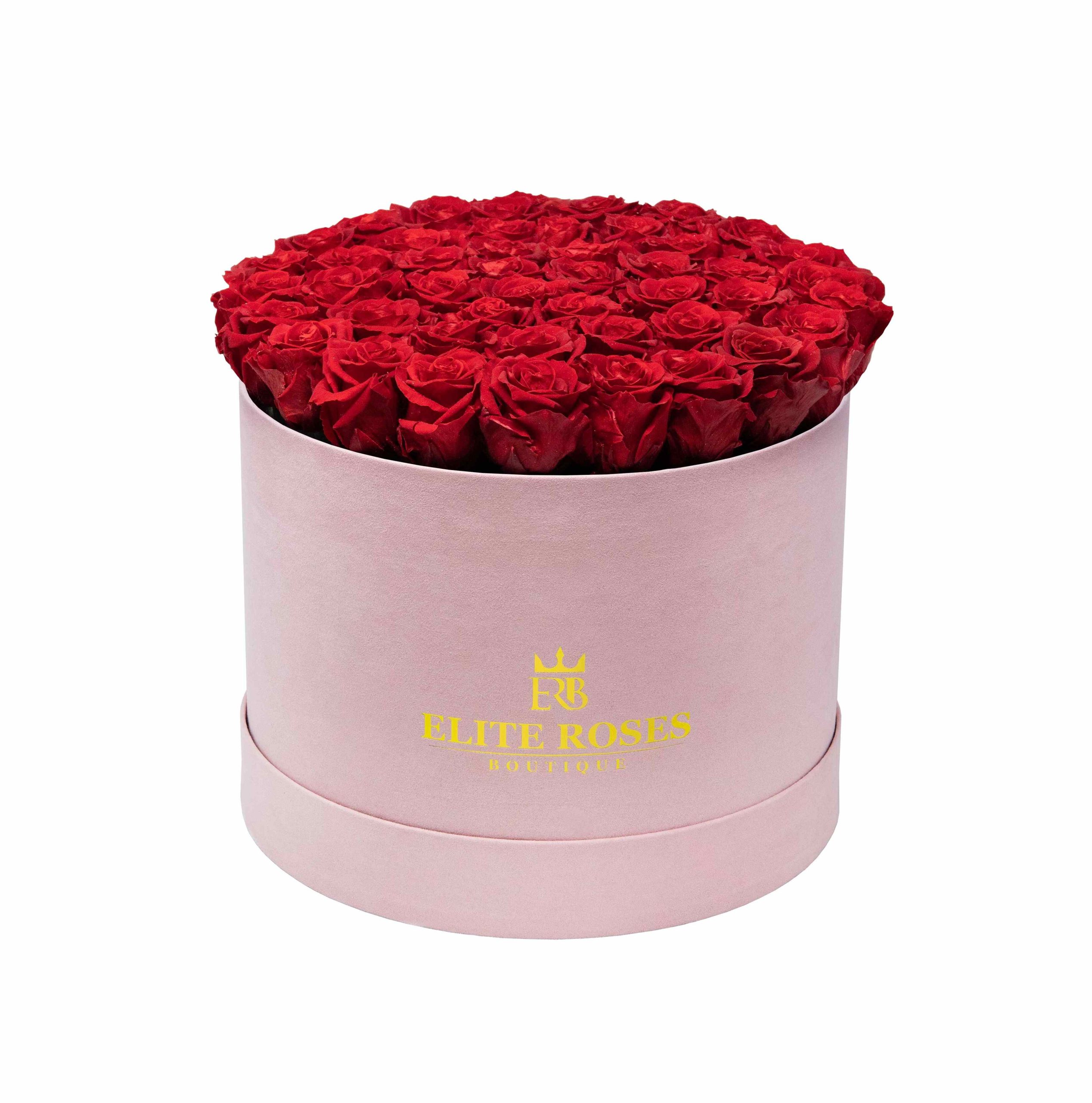 Red Roses in a large round box Flower Delivery Azusa